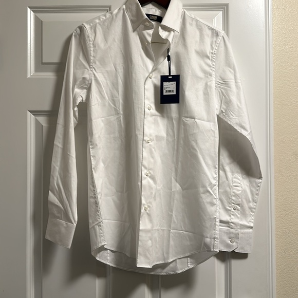 Cavalli Class Mens White Slim Fit Dress Shirt NEW NWT 15 - Picture 4 of 7